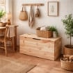 CASSAPANCA CONTENITORE REALIZZATA IN LEGNO DI PINO 100 X 40 X H50 CM
