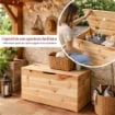 CASSAPANCA CONTENITORE REALIZZATA IN LEGNO DI PINO 100 X 40 X H50 CM