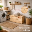 CASSAPANCA CONTENITORE REALIZZATA IN LEGNO DI PINO 100 X 40 X H50 CM