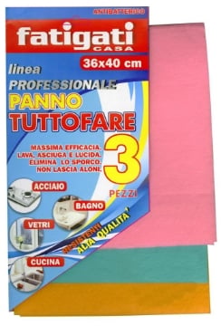 FATIGARTI PANNO TUTTOFARE ANTIBATTERICO 3PZ 36X40CM