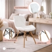 SEDIA ANNAPOLIS MODERNA IN ECOPELLE E LEGNO BIANCA 41 X 49 X H71 CM