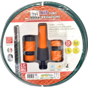 MA MAISON KIT TUBO IRRIGAZIONE PVC CON ATTACCO 1/2" DA 15 MT 