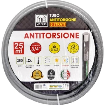 MA MAISON TUBO DA GIARDINO ANTITORSIONE A 5 STRATI CON ATTACCO 3/4" 25MT