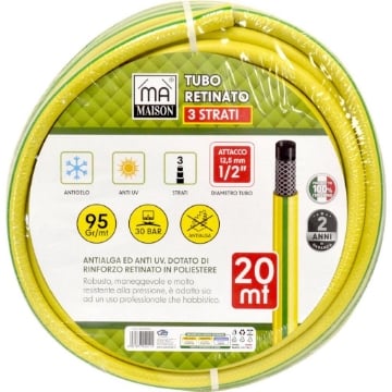MA MAISON TUBO RETINATO IN PVC CON 3 STRATI ANTI-ALGA E ANTI UV  ATTACCO 1/2''  20MT
