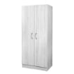 ARMADIO A 2 ANTE CON RIPIANO INTERIORE 80X50X180 BIANCO