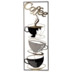 QUADRO DECORATIVO IN METALLO "COFFE" PER CUCINA, ANGOLO CAFFÈ 31 X 90 X 5 CM  