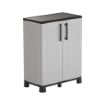 ARMADIO BASSO IN POLIPROPILENE 2 ANTE E RIPIANO 68 X 37 X H90 CM 