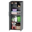 ARMADIO ALTO IN POLIPROPILENE CON 2 ANTE E 3 RIPIANI  68 X 37 X H163 CM 