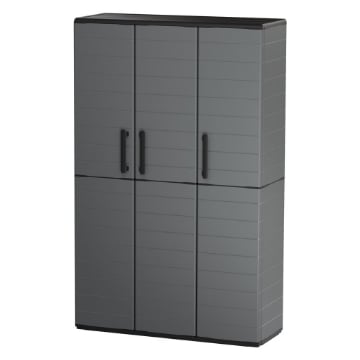 ARMADIO ALTO IN POLIPROPILENE CON 3 ANTE E 3 RIPIANI 102 X 37 X H163 CM 