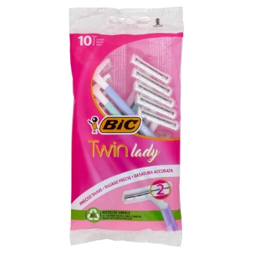 BIC TWIN LADY SENSITIVE RASOI 2 LAME USA E GETTA CONFEZIONE DA 10 PZ