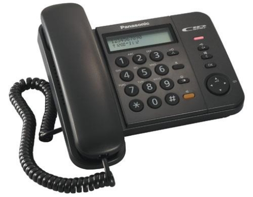 PANASONIC TELEFONO CON FILO. LCD ANALOGICO IDENTIFICATORE CHIAMATE NERO KXTS580EX1B