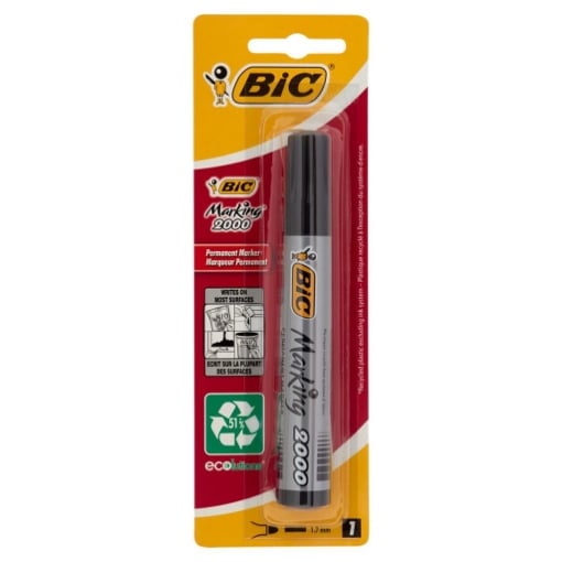 BIC MARCATORE INDELEBILE NERO PUNTA TONDA RESISTENTE 1,7 MM 