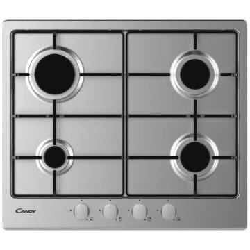 CANDY CEL6PBRX PIANO COTTURA GAS, 4 ZONE DI COTTURA, DIMENSIONI: L 59,5 CM, P 51 CM, PIANO IN ACCIAIO INOSSIDABILE, INOX