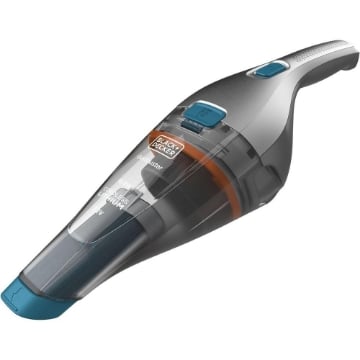 BLACK & DECKER ASPIRAPOLVERE SENZA FILO BLU ARGENTO, SENZA SACCHETTO TECNOLOGIA LITIO, DOPPIO SISTEMA DI FILTRAGGIO, CAPACITÀ 385 ML NVC215WA-QW