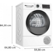 BOSCH SERIE 6 ASCIUGATRICE LIBERA INSTALLAZIONE A POMPA DI CALORE 9 KG, CLASSE C MEZZO CARICO, AUTO DRY, VAPORE IRON ASSIST BIANCO WQG243C0II 
