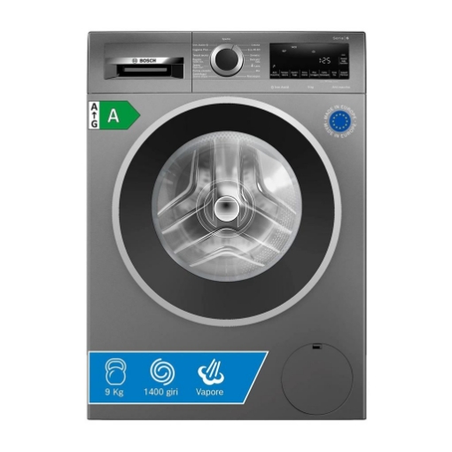 BOSCH SERIE 6, LAVATRICE A CARICA FRONTALE, 9 KG, 1400 RPM A WGG244ZRIT 