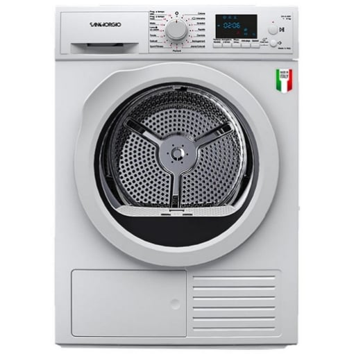 SANGIORGIO ASCIUGATRICE A POMPA DI CALORE, 9 KG, PROFONDITÀ 63 CM, BIANCO, CLASSE D SDR9P 