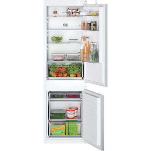 BOSCH FRIGORIFERO DA INCASSO COMBINATO LOW FROST CLASSE E ALTEZZA 177 CM CERNIERA A TRAINO SERIE 2 KIV865SE0