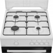 BEKO CUCINA DA ACCOSTO CM. 60, 4 FUOCHI GAS, 1 FORNO ELETTRICO, CAPACITÀ 64 L, BIANCO, 60 X 85H CM - PROFONDITÀ 60 CM - CLASSE A FBG62010DW 