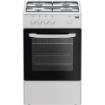 BEKO CSG42001FW CUCINA LIBERA INSTALLAZIONE 50 X 50 CM 4 FUOCHI GAS CON FORNO A GAS BIANCA COPERCHIO IN METALLO