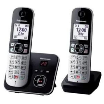  CORDLESS KX-TG6862JTB NERO CON SEGRETERIA E VIVAVOCE DIGITALE 5025232914166