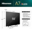 HISENSE SMART TV QLED 55" 4K ULTRA HD, DOLBY ATMOS, VIDAA SMART TV, VOICE CONTROL - NERO 55A79NQ 