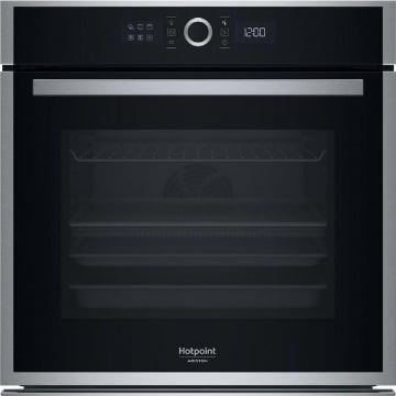 HOTPOINT FORNO ELETTRICO VENTILATO CON GRILL CM. 60 - INOX - CLASSE A+, PIZZA, COTTURA A VAPORE, MANOPOLE / TOUCH / DISPLAY DIGITALE HAOI4S8HM0XA 