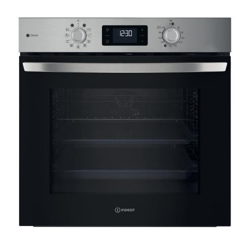 INDESIT FORNO DA INCASSO ELETTRICO 60 CM VENTILATO MULTIFUNZIONE CON GRILL E COTTURA A VAPORE ACCIAIO INOX CLASSE A+ IO 258HS X 