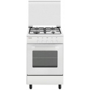 GLEM GAS CUCINA A GAS 4 FUOCHI A GAS FORNO ELETTRICO CON GRILL DIMENSIONI 53 X 50 CM COLORE BIANCO AE55MX3 