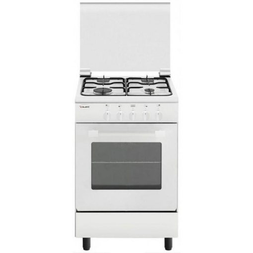 GLEM GAS CUCINA A GAS 4 FUOCHI A GAS FORNO ELETTRICO CON GRILL DIMENSIONI 53 X 50 CM COLORE BIANCO AE55MX3 
