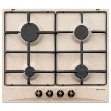 GLEM GAS PIANO COTTURA A GAS 4 FUOCHI GAS DA 60 CM COLORE AVENA CON FSD GT64SA 