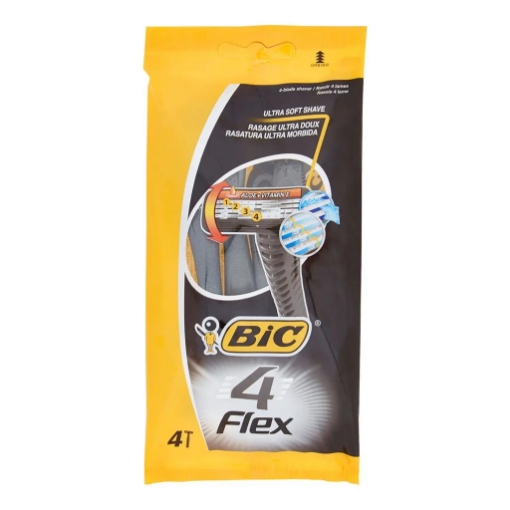 BIC FLEX4 RASOIO CON 4 LAME UOMO 4 PZ USA E GETTA 