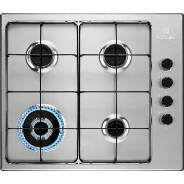 ELECTROLUX PIANO COTTURA ACCIAIO INOX AD INCASSO 60 CM GAS 4 FUOCHI EGS6414X 