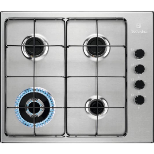 ELECTROLUX PIANO COTTURA ACCIAIO INOX AD INCASSO 60 CM GAS 4 FUOCHI EGS6414X 