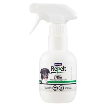 REPELT + SPRAY ANTIPARASSITARIO PER CANI, PULCI, ZECCHE USO ESTERNO 250ML