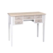 SCRIVANIA BIANCA IN LEGNO 90X40X79 CM CON 5 CASSETTI SCRITTOIO ELEGANTE STILE SHABBY CHARM PER STUDIO E CAMERA