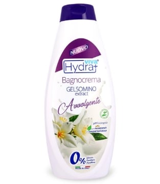 HYDRA VIVA BAGNOCREMA ESTRATTO DI GELSOMINO AVVOLGENTE INGREDIENTI DI ORIGINE NATURALE PH FISIOLOGICO 750ML - MADE IN ITALY