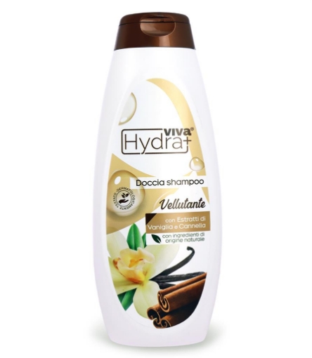 HYDRA VIVA DOCCIA SHAMPOO VELLUTANTE CON ESTRATTI DI VANIGLIA E CANNELLA 500ML - MADE IN ITALY