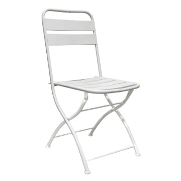 SEDIA BRISTOL PIEGHEVOLE IN FERRO BIANCA  42 X 50 X 88 H