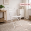 SEDIA BRISTOL PIEGHEVOLE IN FERRO BIANCA  42 X 50 X 88 H