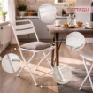 SEDIA BRISTOL PIEGHEVOLE IN FERRO BIANCA  42 X 50 X 88 H