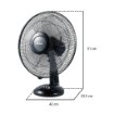 ARDES STYLE 41 VENTILATORE DA TAVOLO Ø 40 CM CON 5 PALE AD ALTA VELOCITÀ.