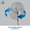 ARDES STEELO 40PG VENTILATORE A PIANTANA Ø 40 CM CON 3 VELOCITÀ AR5ST40PG 