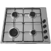 CANDY PIANO COTTURA A GAS 4 FUOCHI GAS COLORE ACCIAIO INOX CHW6LBX 