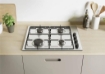 CANDY PIANO COTTURA A GAS 4 FUOCHI GAS COLORE ACCIAIO INOX CHW6LBX 