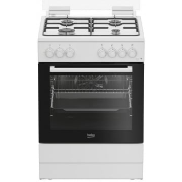 BEKO CUCINA LIBERA INSTALLAZIONE 60 X 60 CM 4 FUOCHI GAS FORNO ELETTRICO VENTILATO CON STEAMSHINE ?LASSE A BIANCA FBE62011WC 