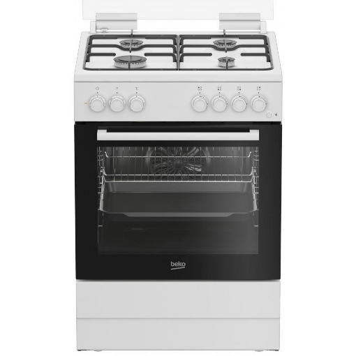 BEKO CUCINA LIBERA INSTALLAZIONE 60 X 60 CM 4 FUOCHI GAS FORNO ELETTRICO VENTILATO CON STEAMSHINE ?LASSE A BIANCA FBE62011WC 