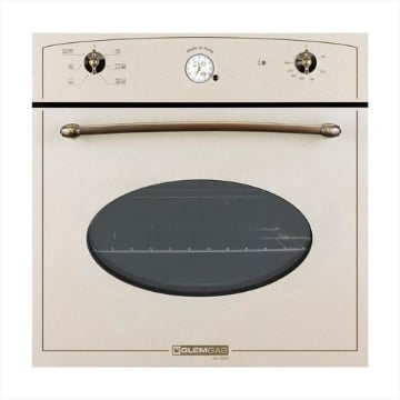 GLEMGAS FORNO RUSTICA, MULTIFUNZIONE ELETTRICO VENTILATO, COLORE SABBIA, 60 CM GFT64SAS3