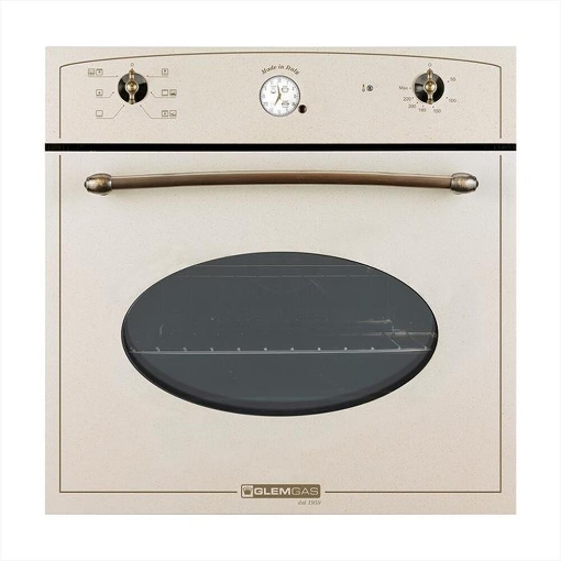 GLEMGAS FORNO RUSTICA, MULTIFUNZIONE ELETTRICO VENTILATO, COLORE SABBIA, 60 CM GFT64SAS3