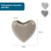 VASO UMIDIFICATORE A CUORE IN CERAMICA DIMENSIONI 16X4X16CM - 15.5C COLORE ASSORTITO ARTICOLO USATO